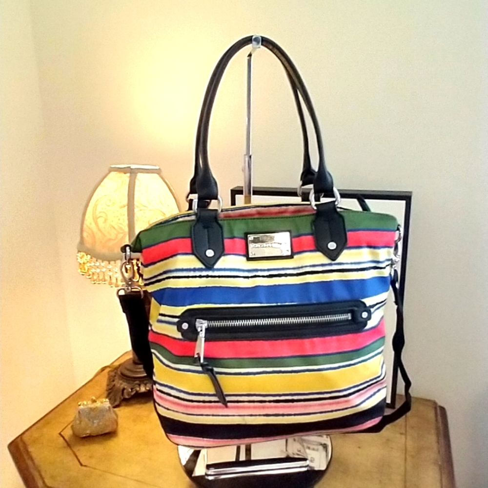 Dana Buchman striped handbag